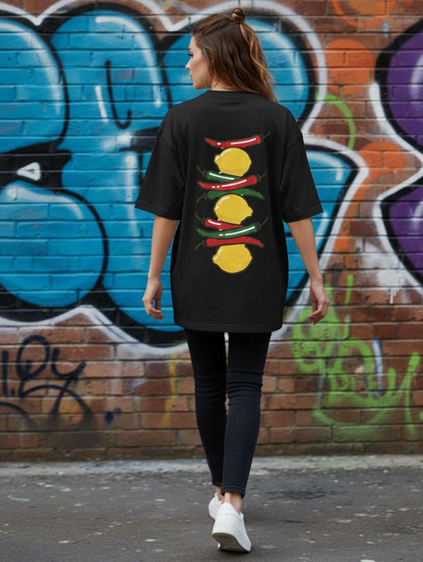 women printed short sleeve oversized t-shirt - 22373475 -  Standard Image - 3
