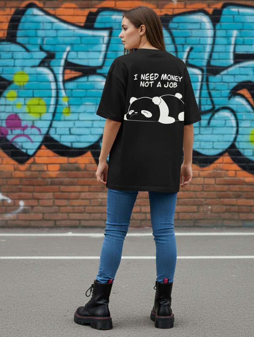 women printed short sleeve oversized t-shirt - 22373476 -  Standard Image - 3