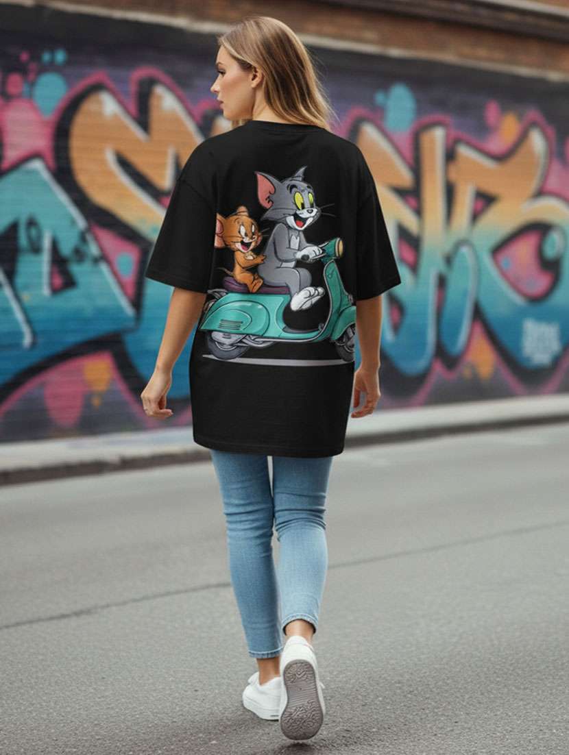 women printed short sleeve oversized t-shirt - 22373483 -  Standard Image - 3