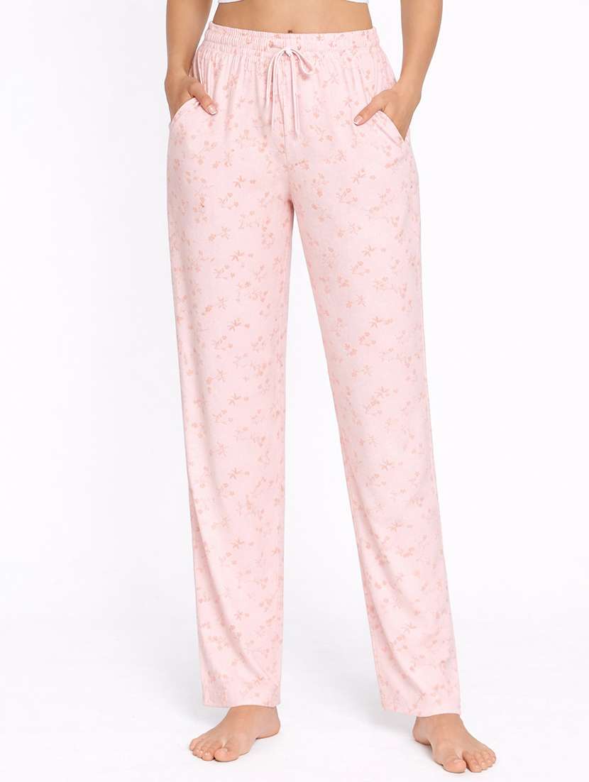 women printed mid rise lounge wear pajama
