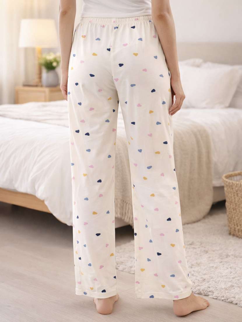 women printed mid rise lounge wear pajama - 22373497 -  Standard Image - 3