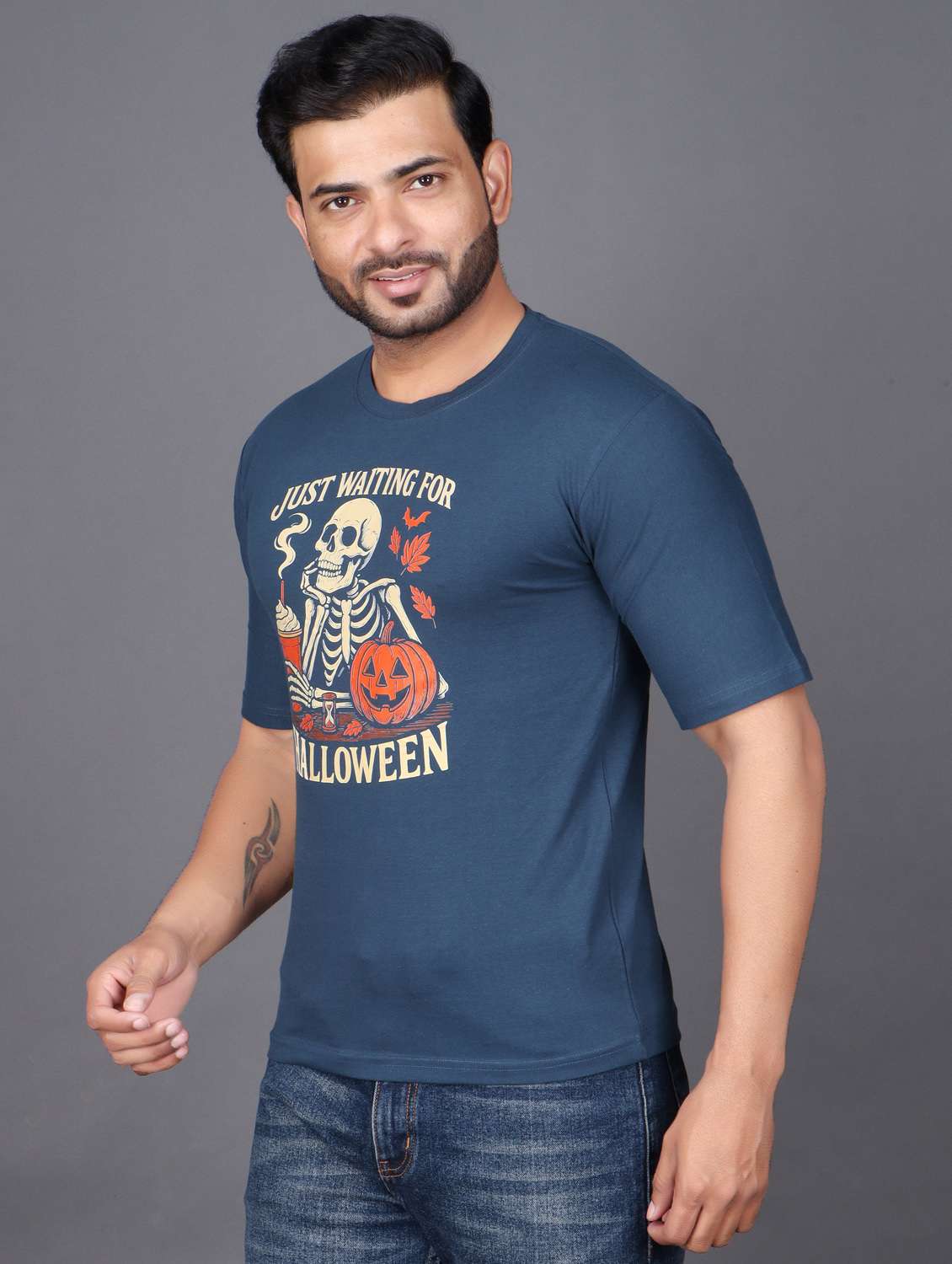 men printed short sleeve regular fit t-shirt