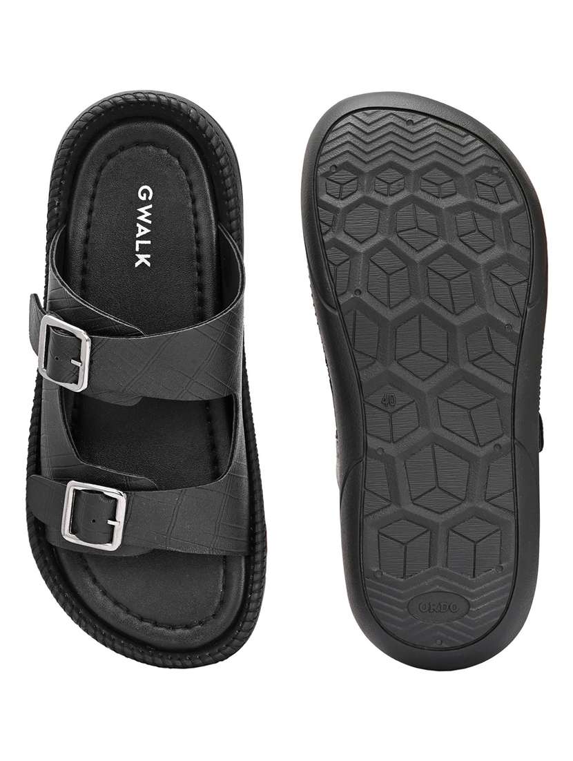 Men Textured Slip On Sandal - 22373509 -  Standard Image - 5