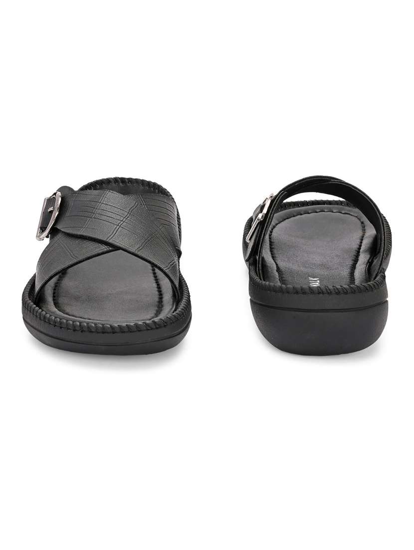 men textured slip on sandal - 22373517 -  Standard Image - 3