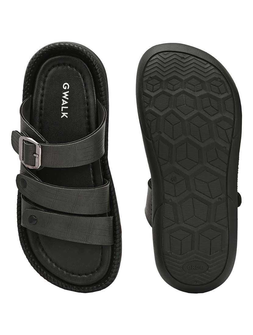 Men Textured Slip On Sandal - 22373521 -  Standard Image - 5