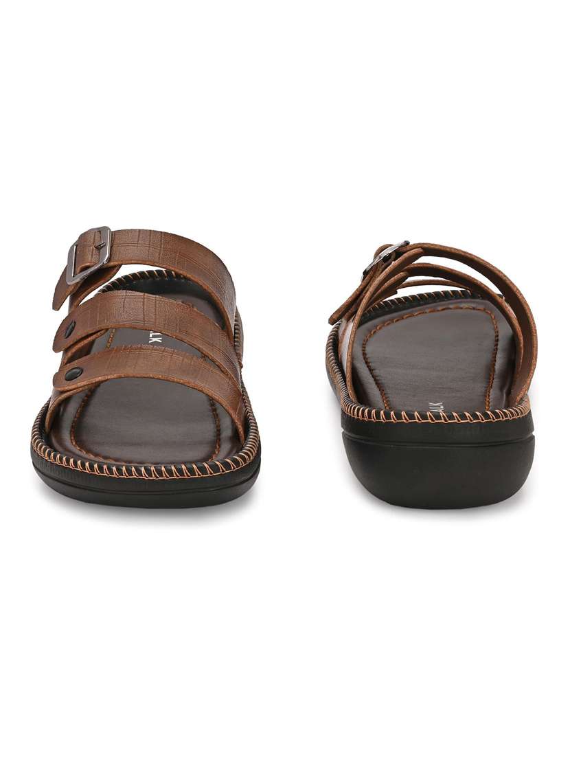 Men Textured Slip On Sandal - 22373522 -  Standard Image - 3