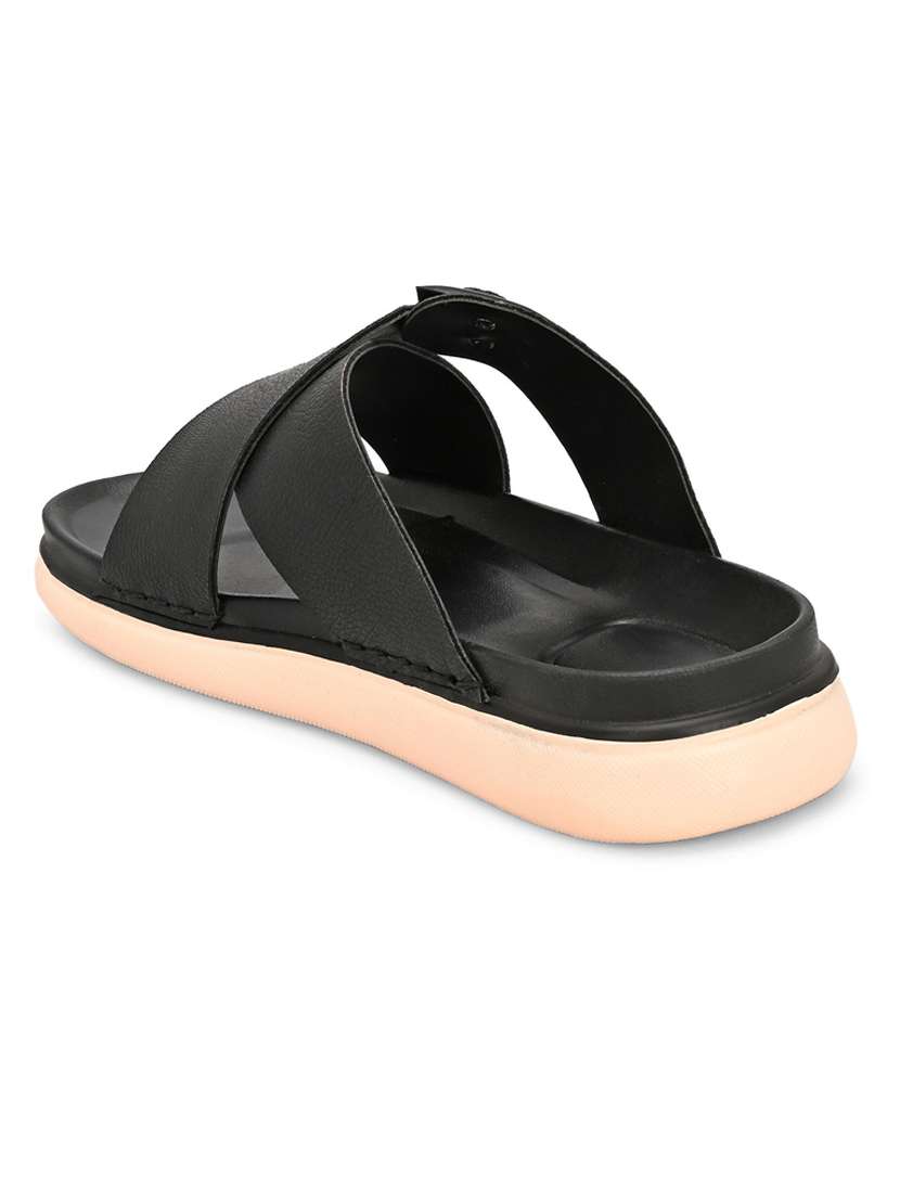 men solid slip on sandal - 22373529 -  Standard Image - 3