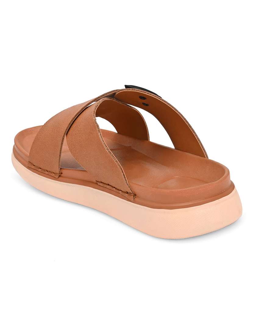 men solid slip on sandal - 22373531 -  Standard Image - 3