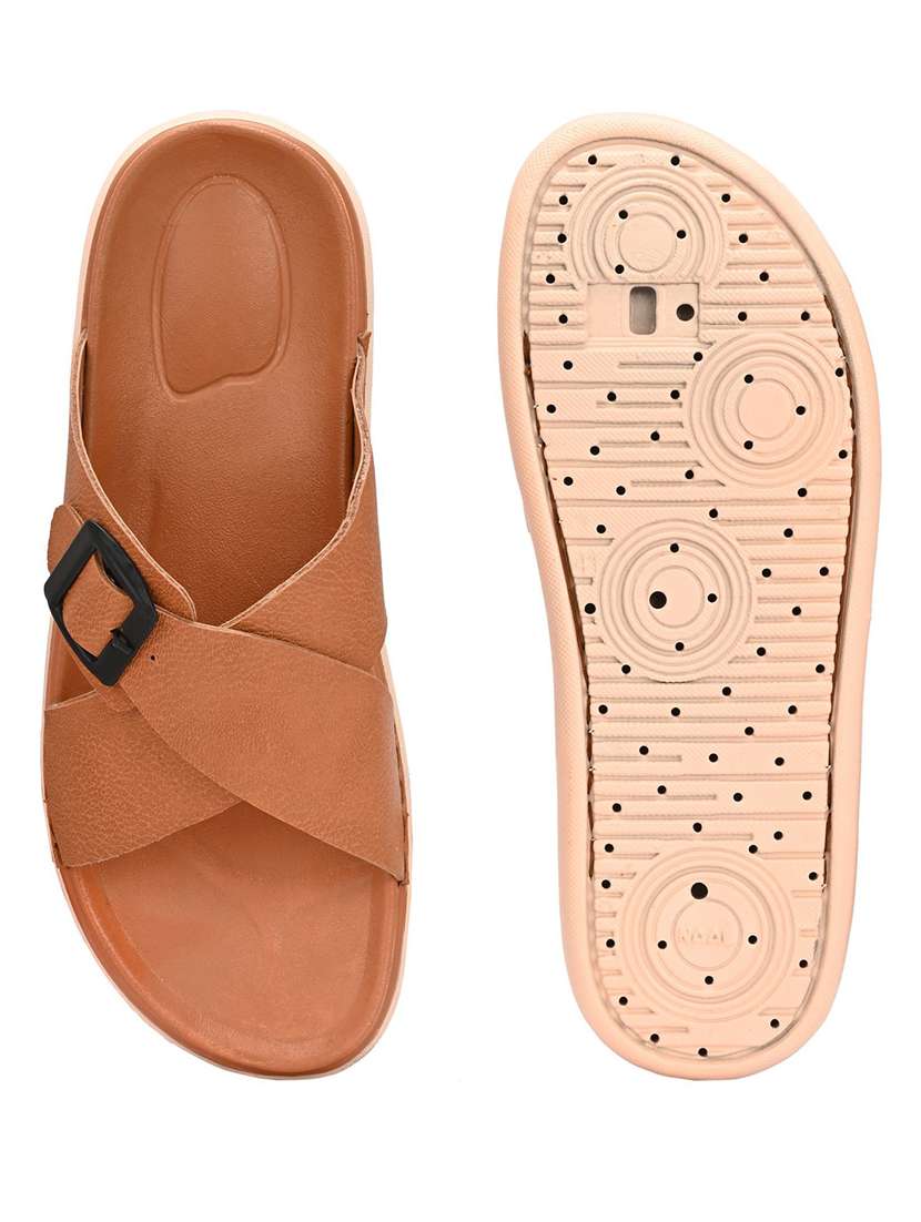 men solid slip on sandal - 22373531 -  Standard Image - 5