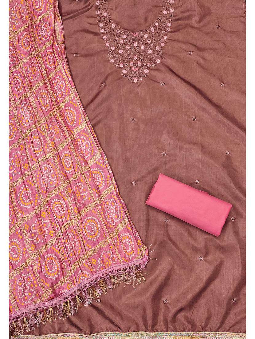 women solid with work unstitched suit set - 22373565 -  Standard Image - 3