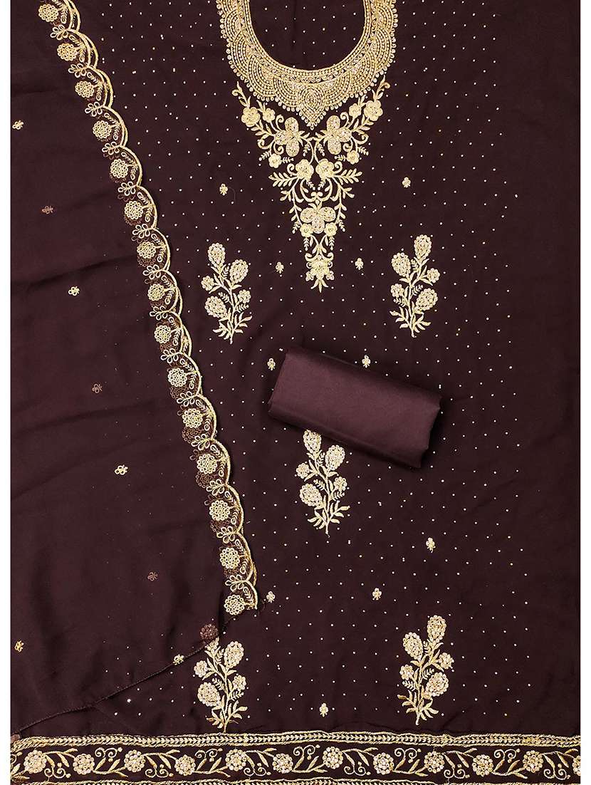 women solid with work unstitched suit set - 22373567 -  Standard Image - 3