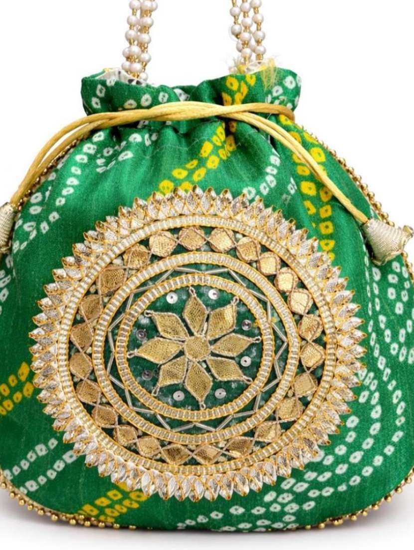 women embellsihed potli bag - 22373604 -  Standard Image - 3