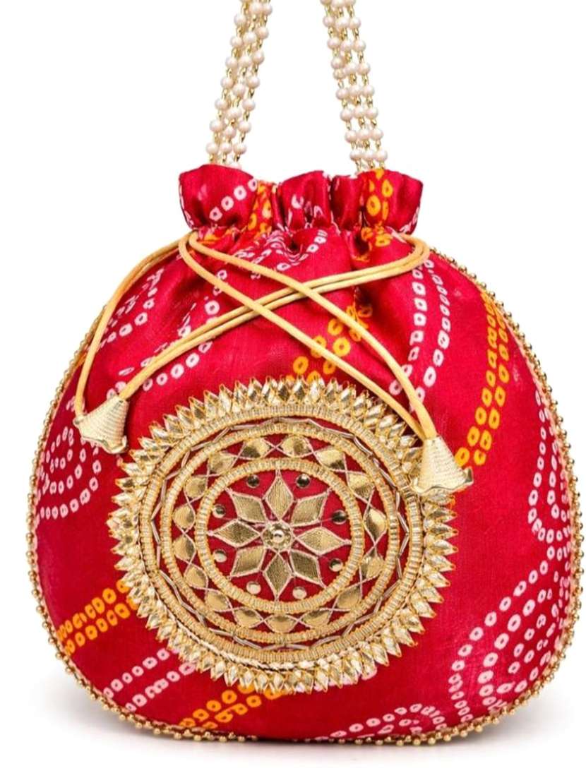 women embellsihed potli bag - 22373605 -  Standard Image - 3