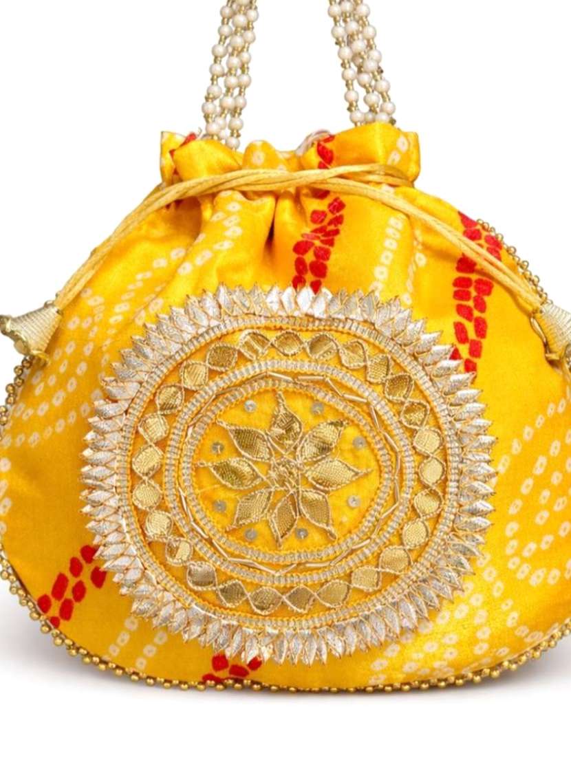 women embellsihed potli bag - 22373606 -  Standard Image - 3