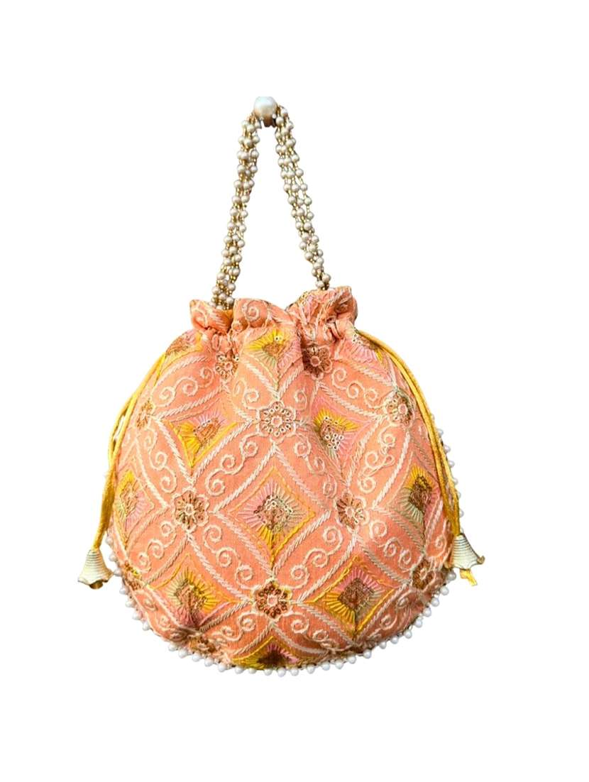 women embroidered potli bag - 22373608 -  Standard Image - 3
