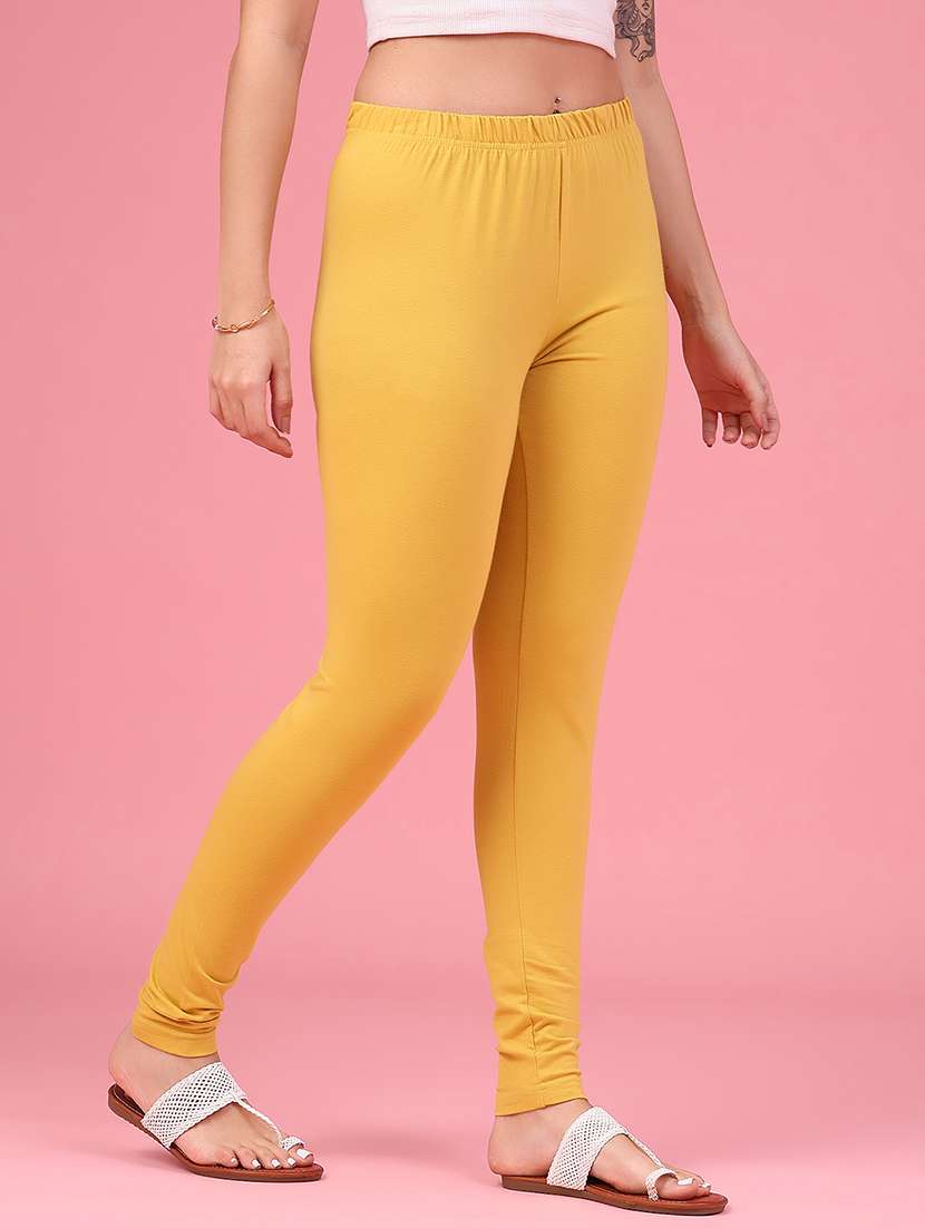 Women Solid Mid Rise Leggings - 22374038 -  Standard Image - 3