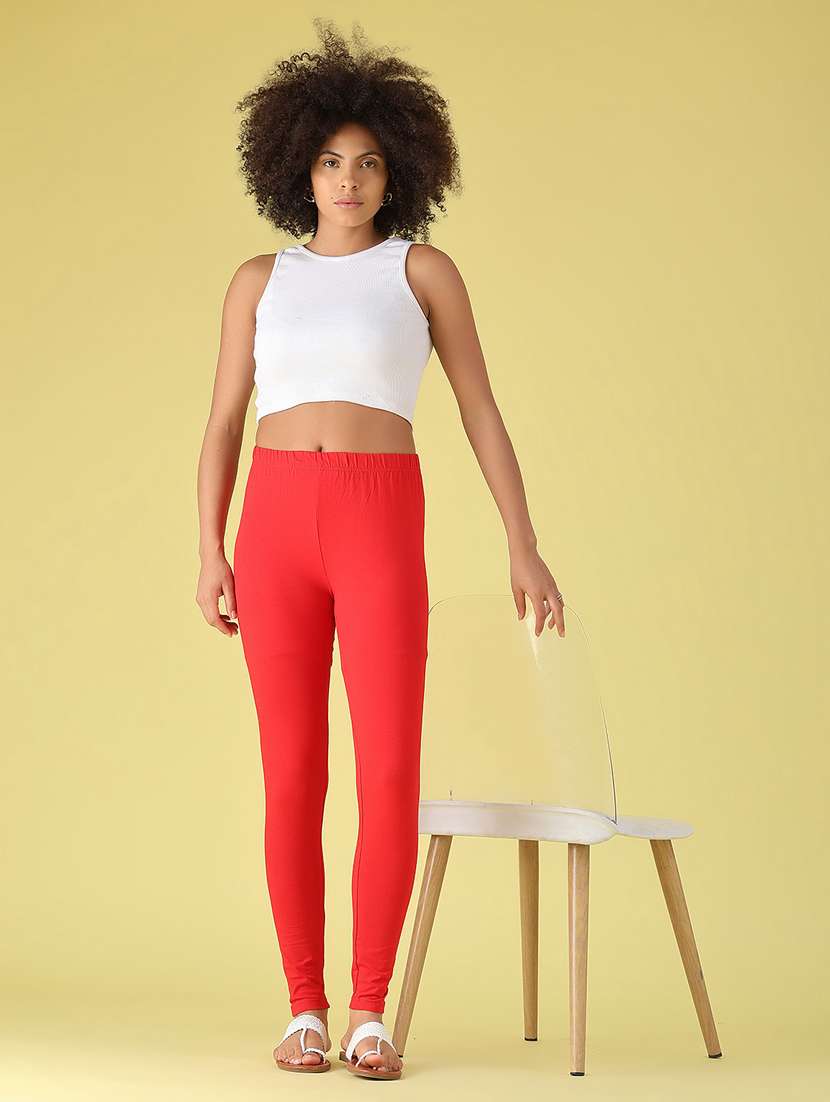 Women Solid Mid Rise Leggings - 22374040 -  Standard Image - 5