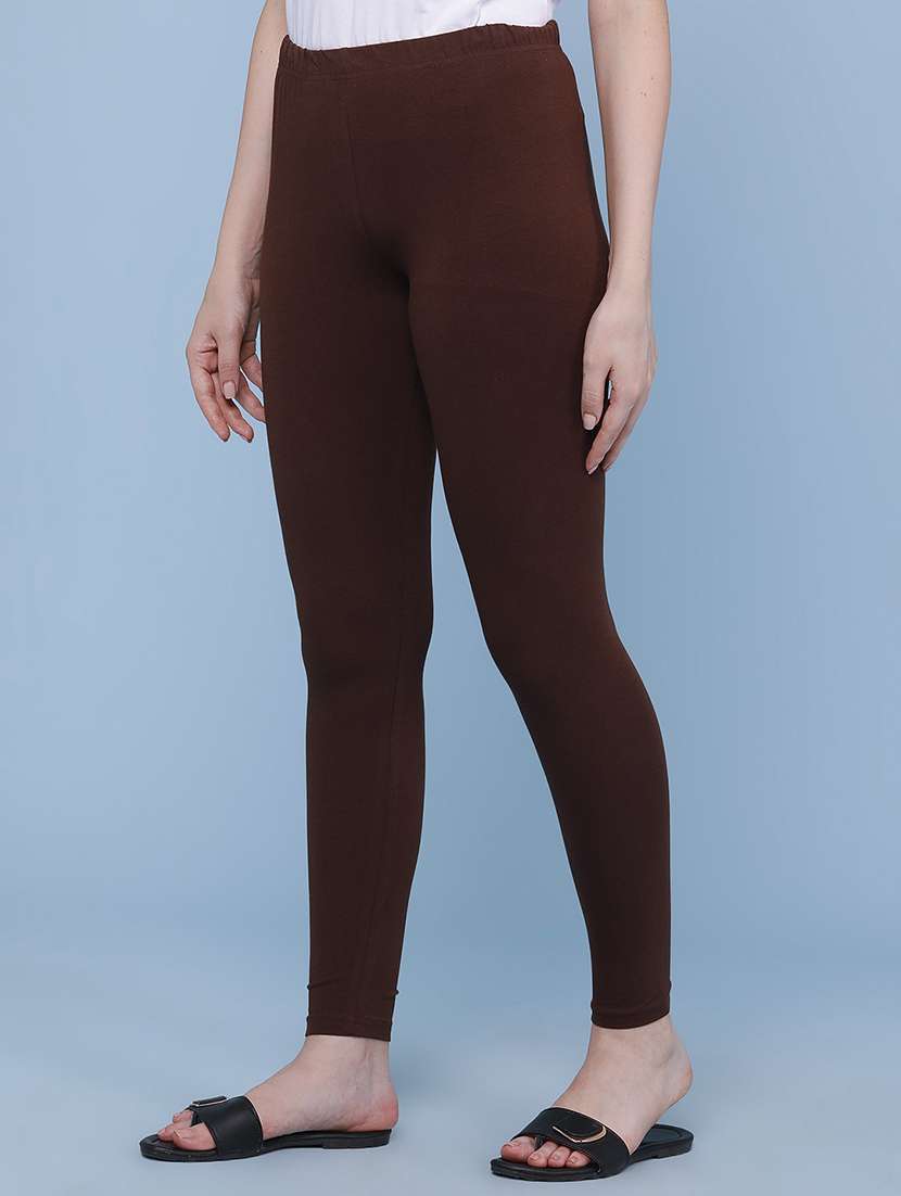 Women Solid Mid Rise Leggings - 22374041 -  Standard Image - 3