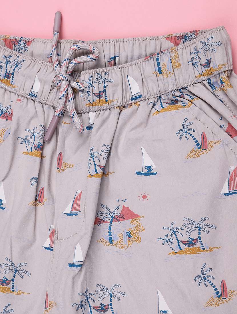 boys printed mid rise regular shorts - 22374068 -  Standard Image - 3