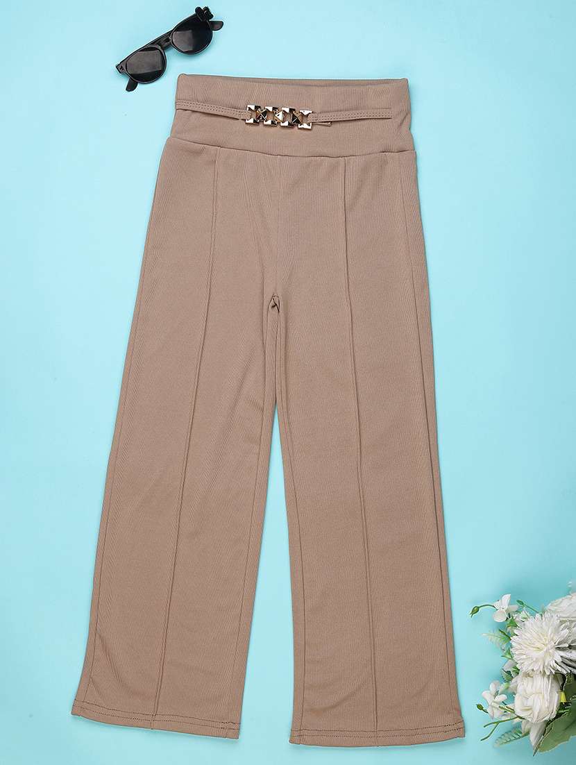 beige cotton palazzo trouser