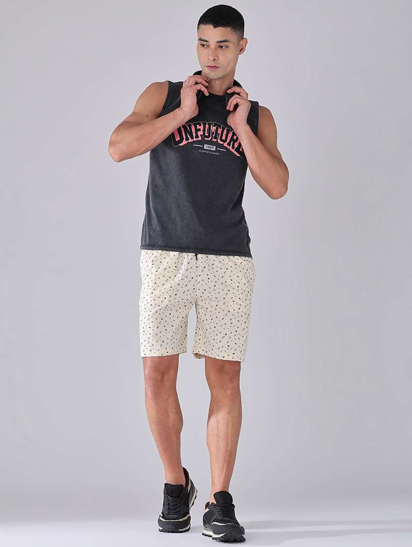 men printed mid rise regular fit shorts - 22374094 -  Standard Image - 5