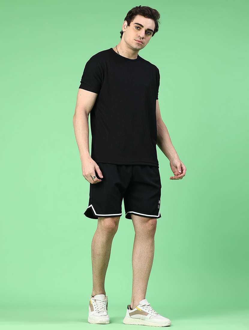 black cotton plain coord set - 22374096 -  Standard Image - 3