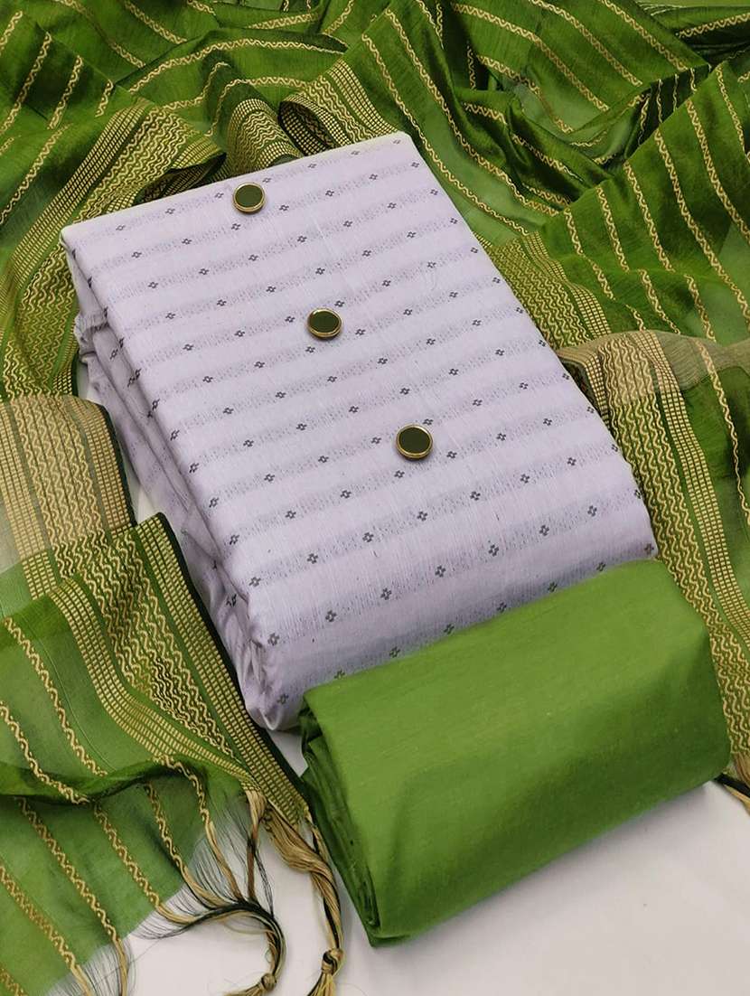 women self design unstitched suit set