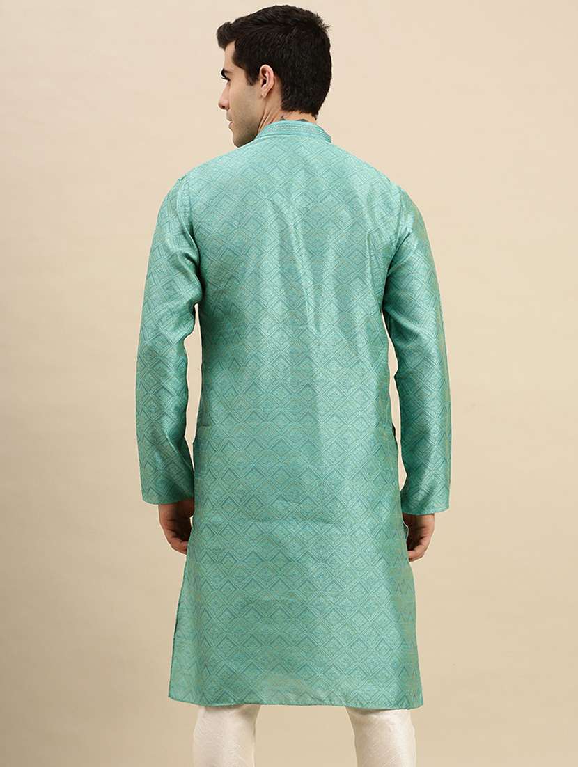 men self design kurta and churidar set - 22374271 -  Standard Image - 3