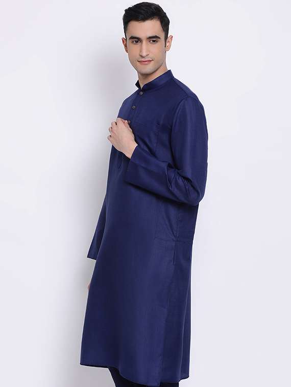 men solid kurta and churidar set - 22374288 -  Standard Image - 3