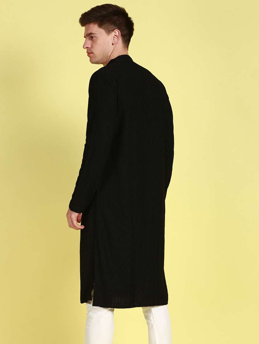 men self design kurta and churidar set - 22374326 -  Standard Image - 3