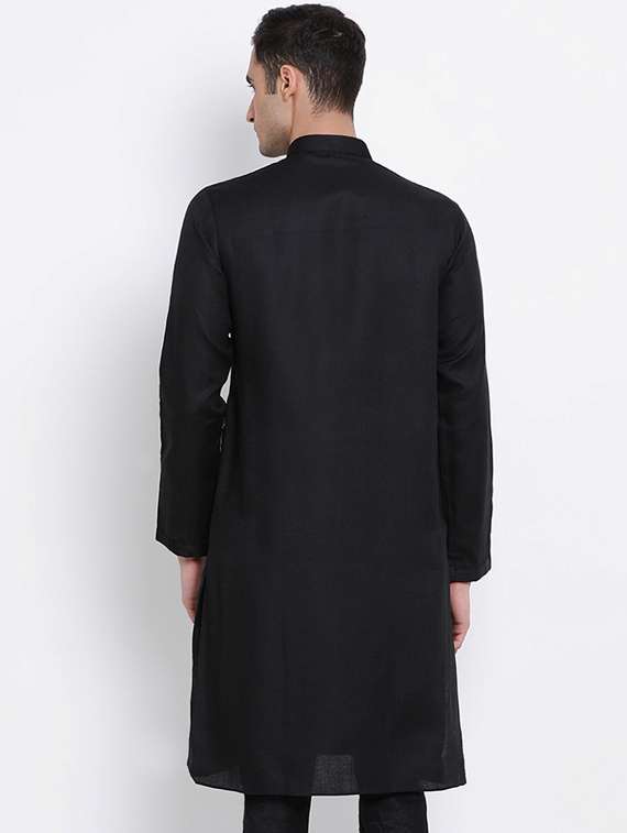 men solid kurta and churidar set - 22374348 -  Standard Image - 3