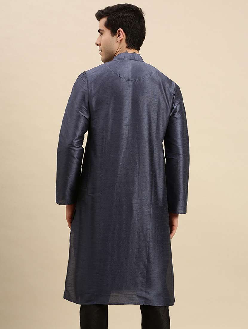 men solid long sleeve kurta - 22374399 -  Standard Image - 3