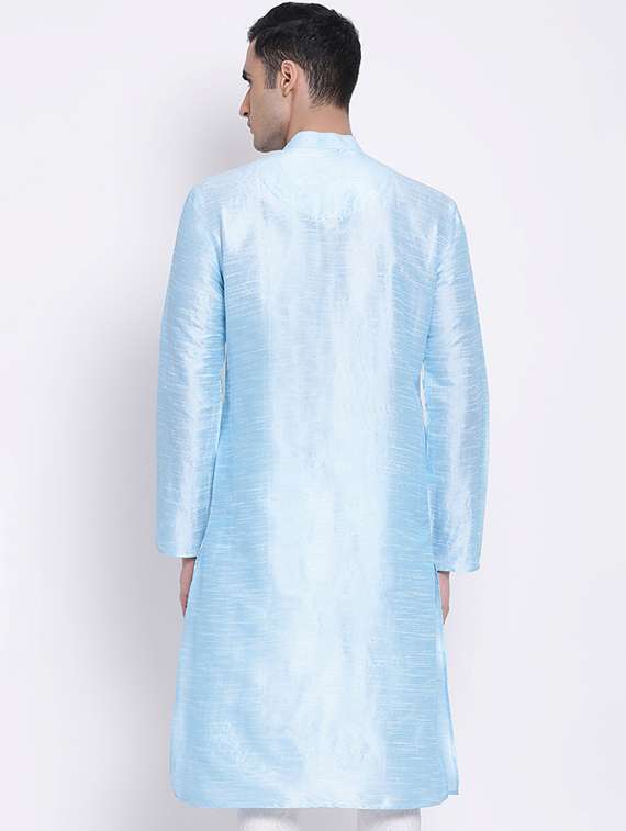 men solid kurta and churidar set - 22374470 -  Standard Image - 3