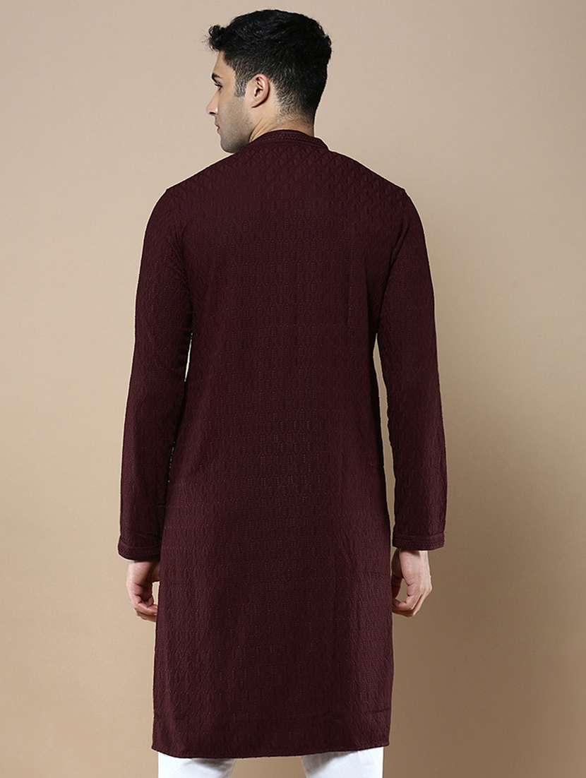 men self design kurta and churidar set - 22374519 -  Standard Image - 3