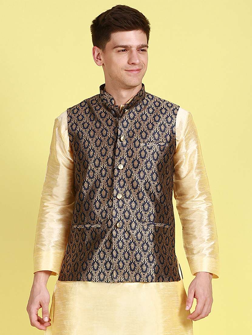 men self design nehru jacket