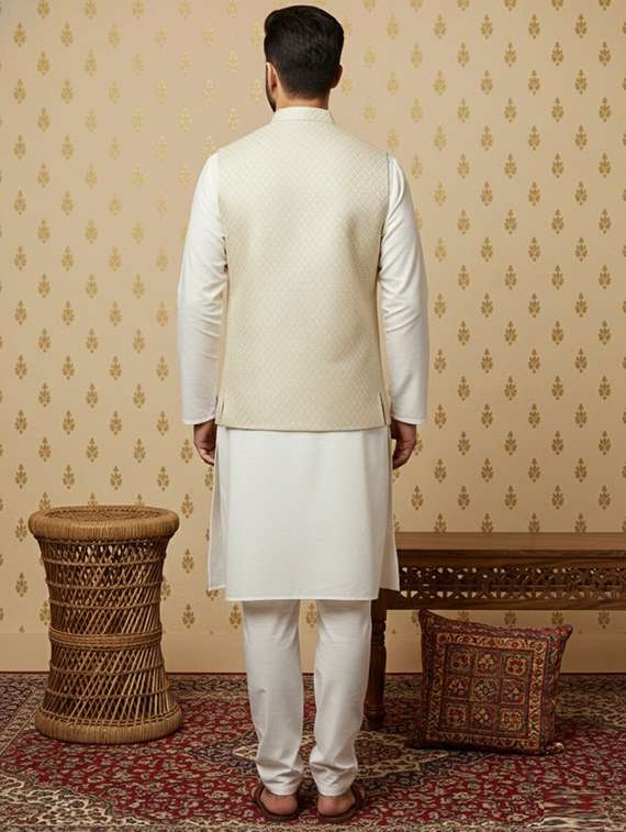 men self design nehru jacket - 22374693 -  Standard Image - 3