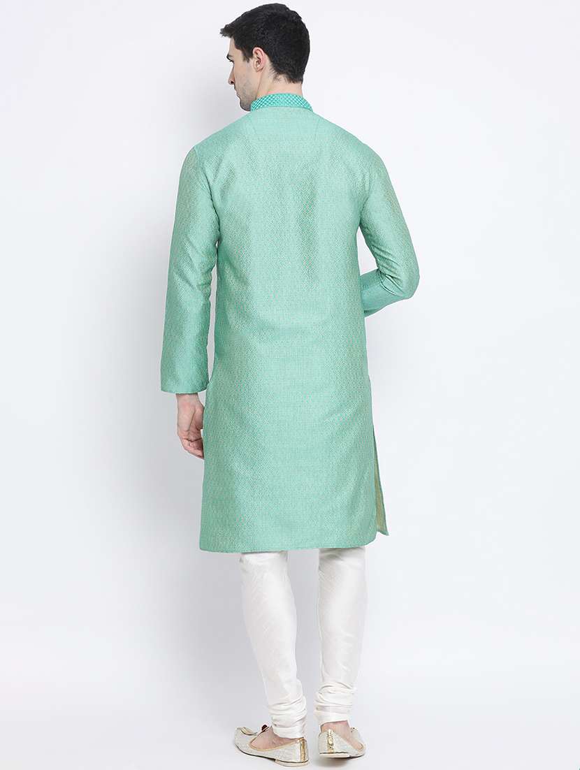 men self design kurta and churidar set - 22374696 -  Standard Image - 3