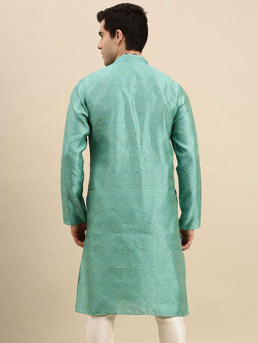men self design kurta and churidar set - 22374834 -  Standard Image - 3