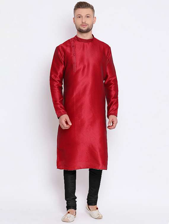 men long sleeve kurta and churidar set