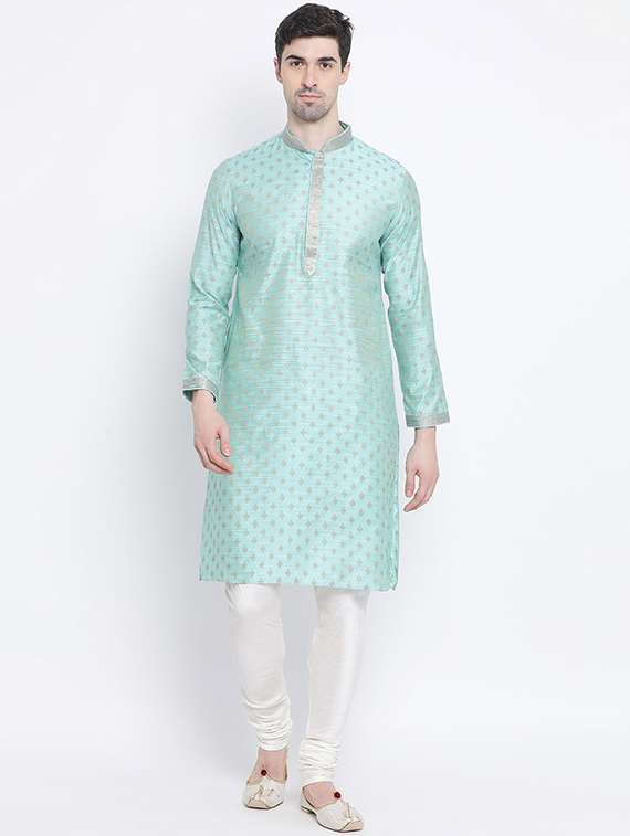 men long sleeve kurta and churidar set