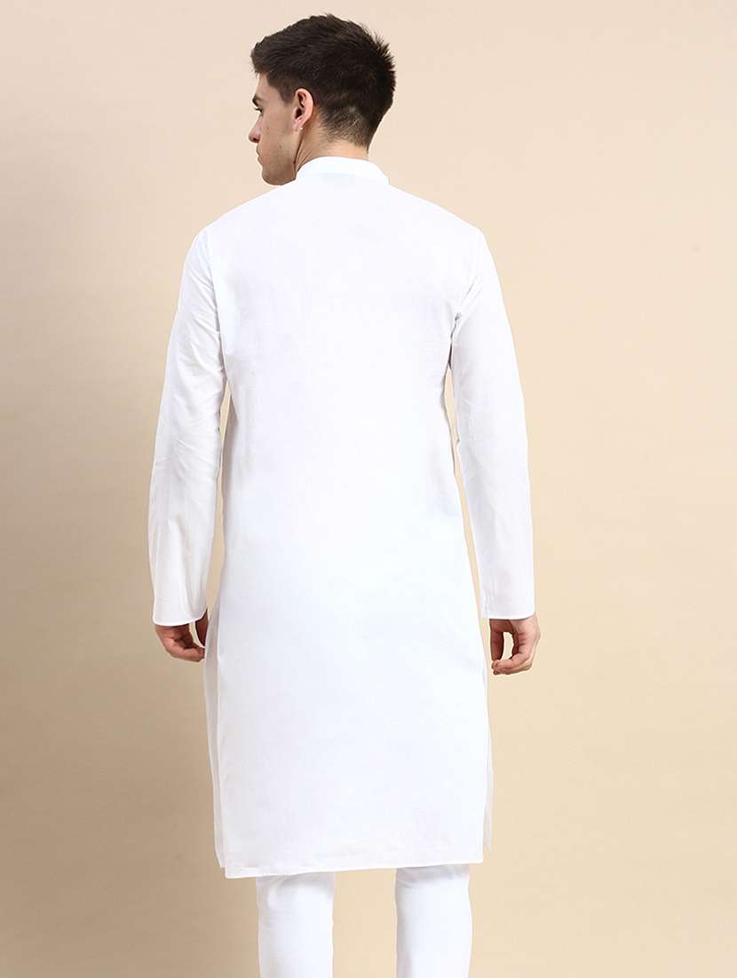 men long sleeves kurta and churidar set - 22374926 -  Standard Image - 3