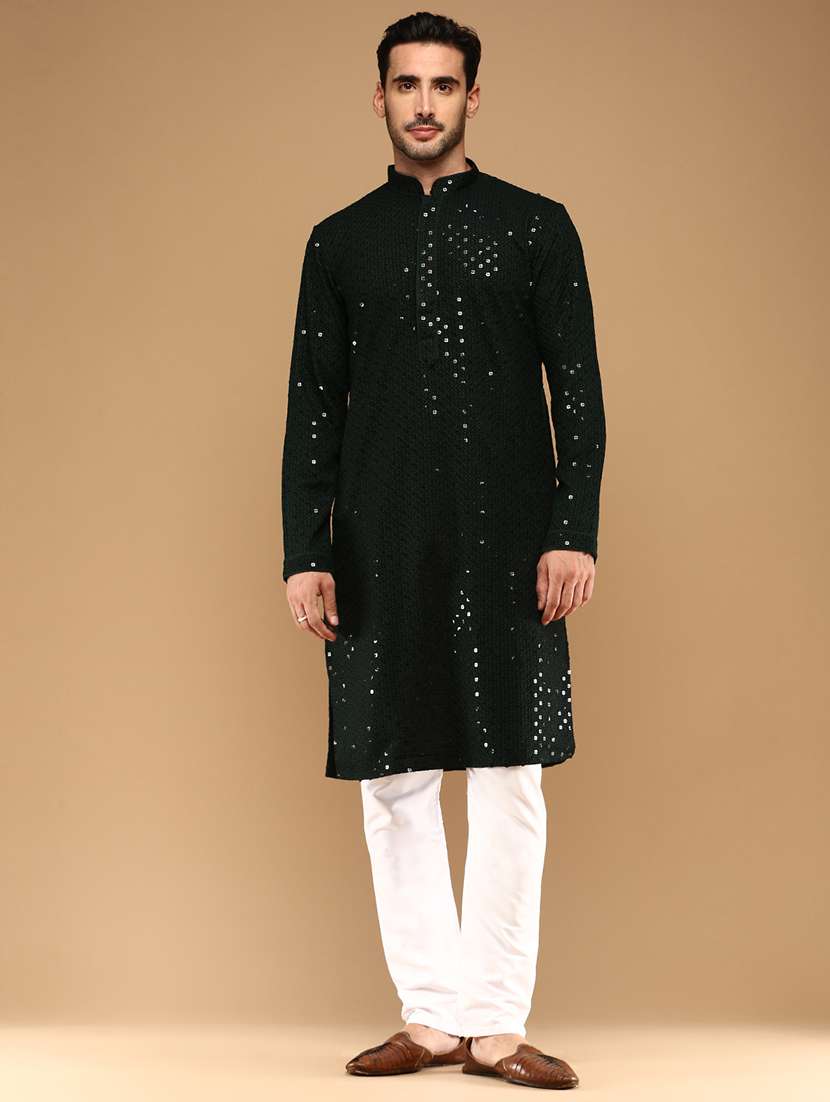 men long sleeve kurta and pyjama set