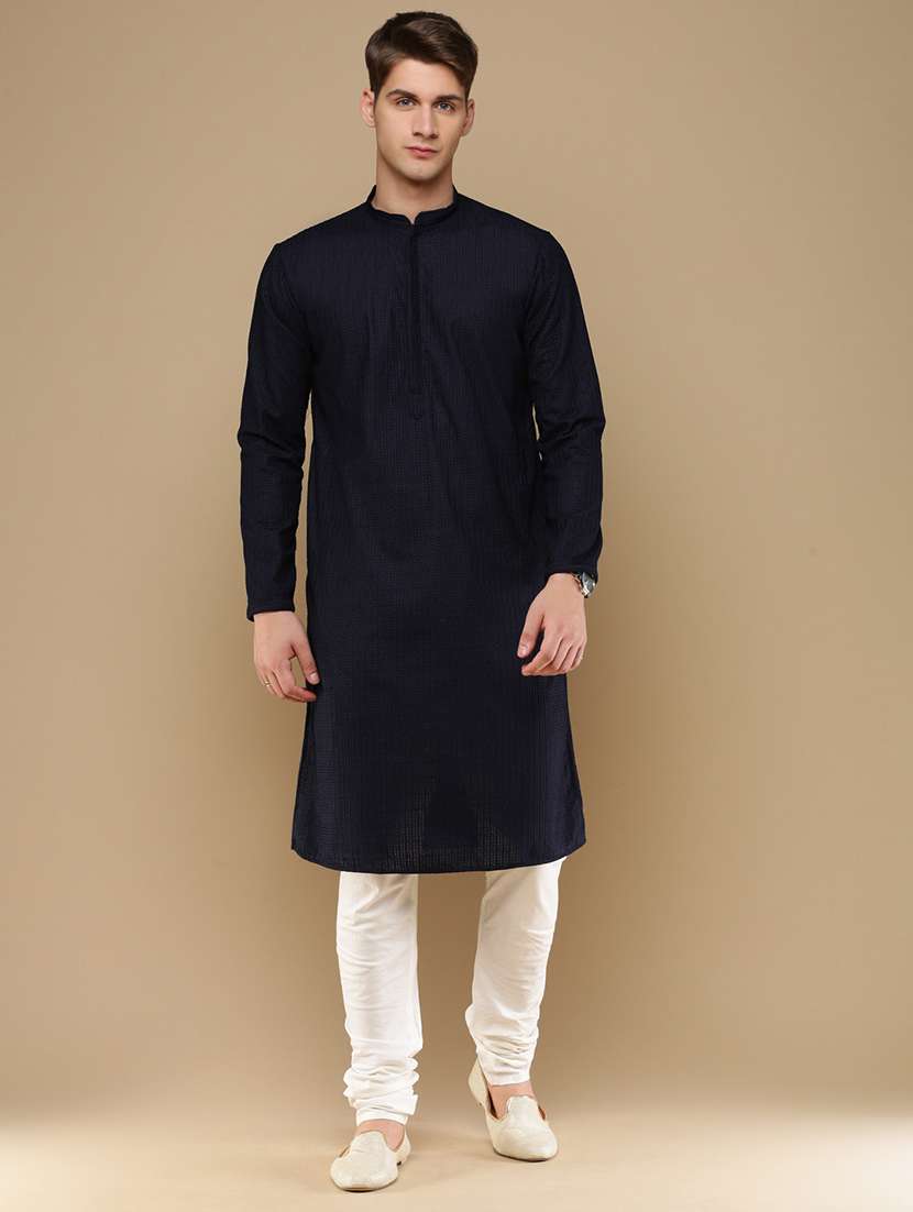 men long sleeve kurta and churidar set