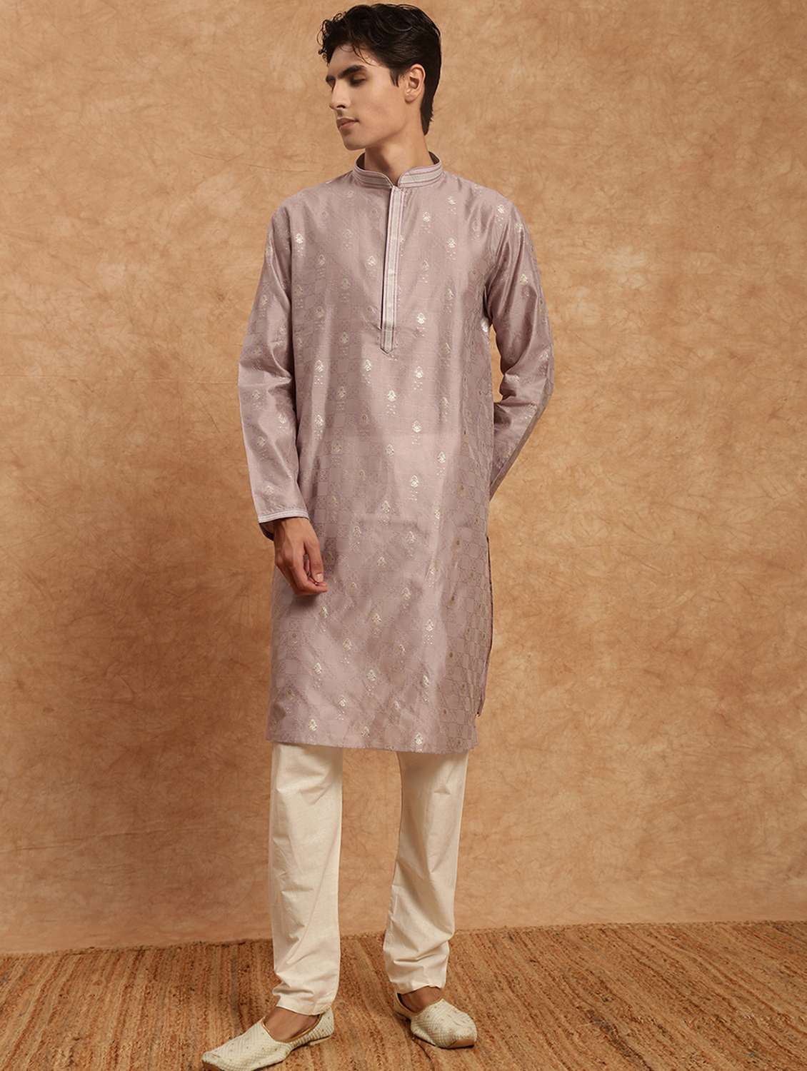 men long sleeve kurta and pyjama set