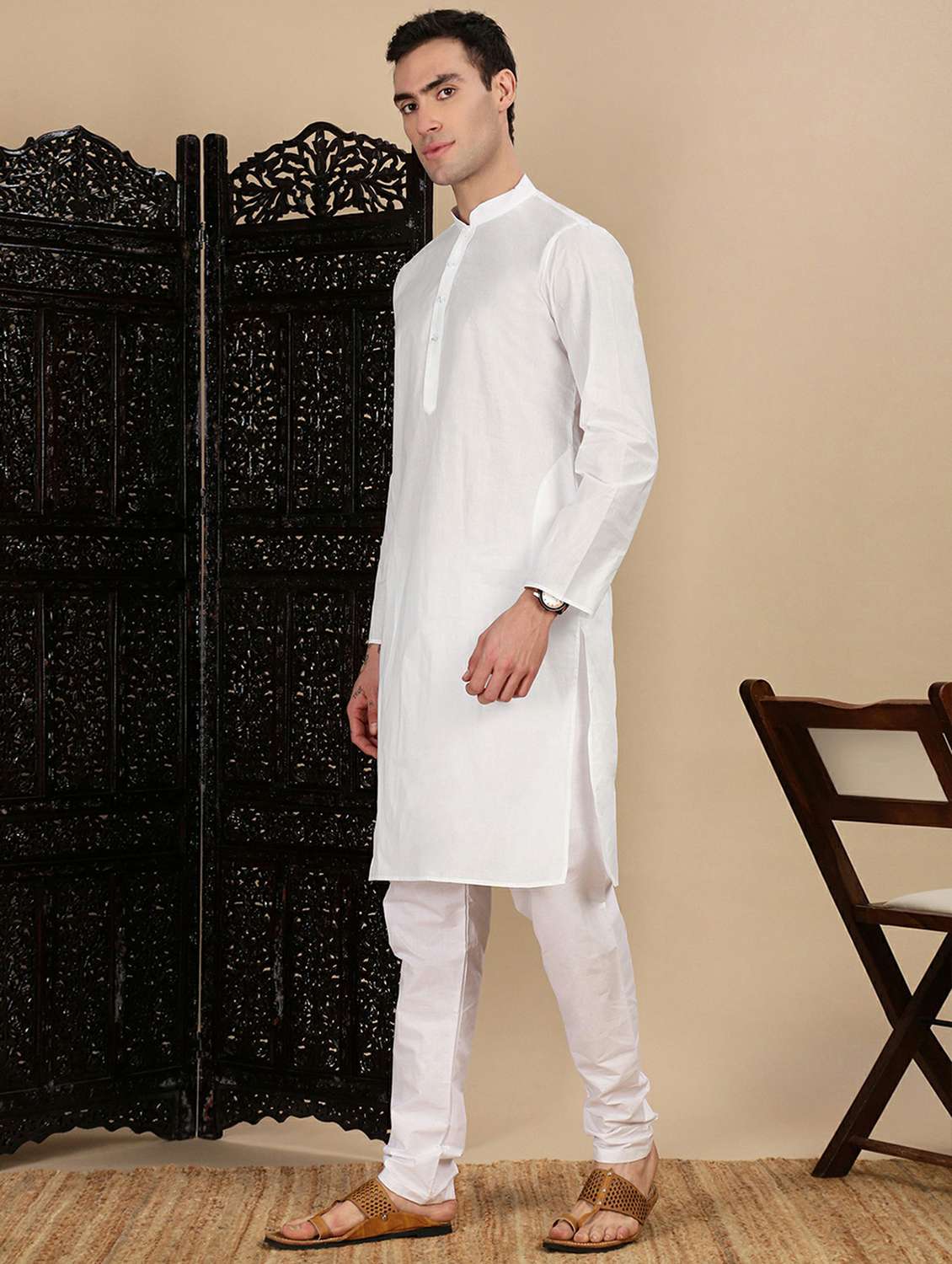 men long sleeve kurta and pyjama set