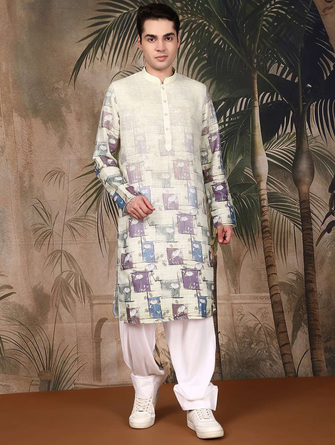 men long sleeve kurta and salwar set