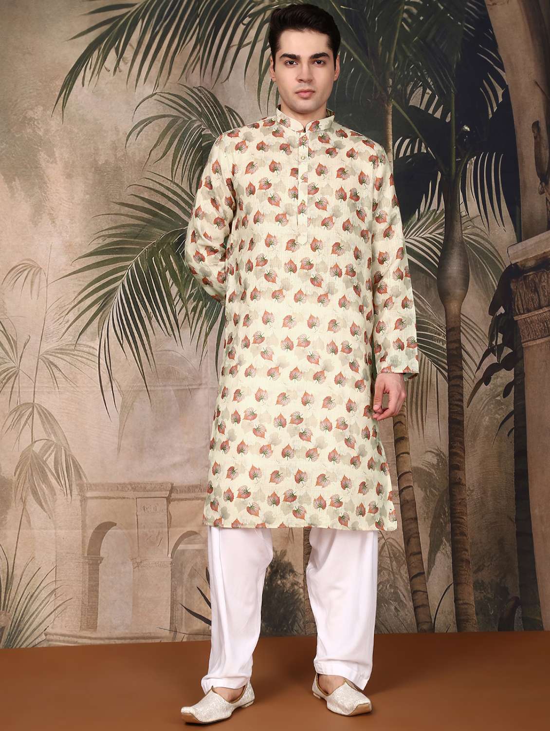 men long sleeve kurta and salwar set