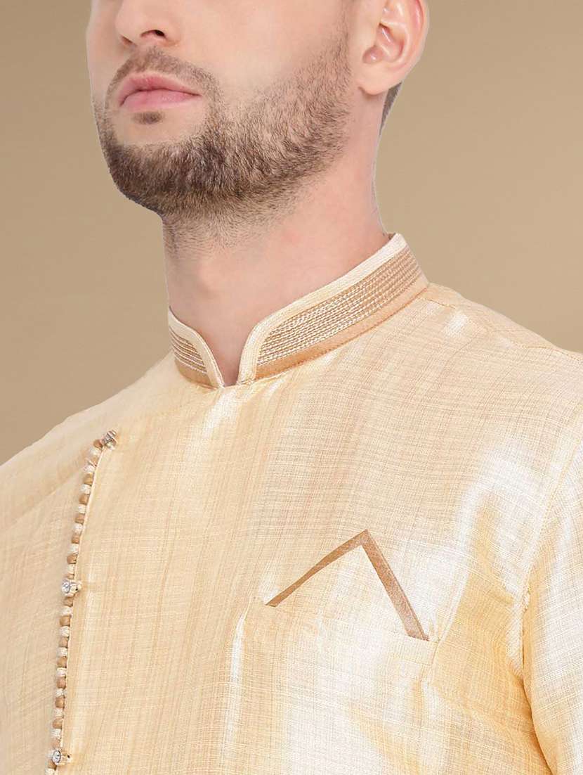 men long sleeve kurta and churidar set - 22375400 -  Standard Image - 3