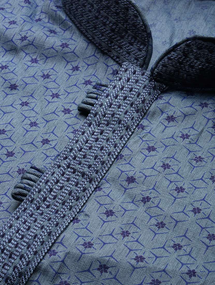 men long sleeve kurta and churidar set - 22375404 -  Standard Image - 3