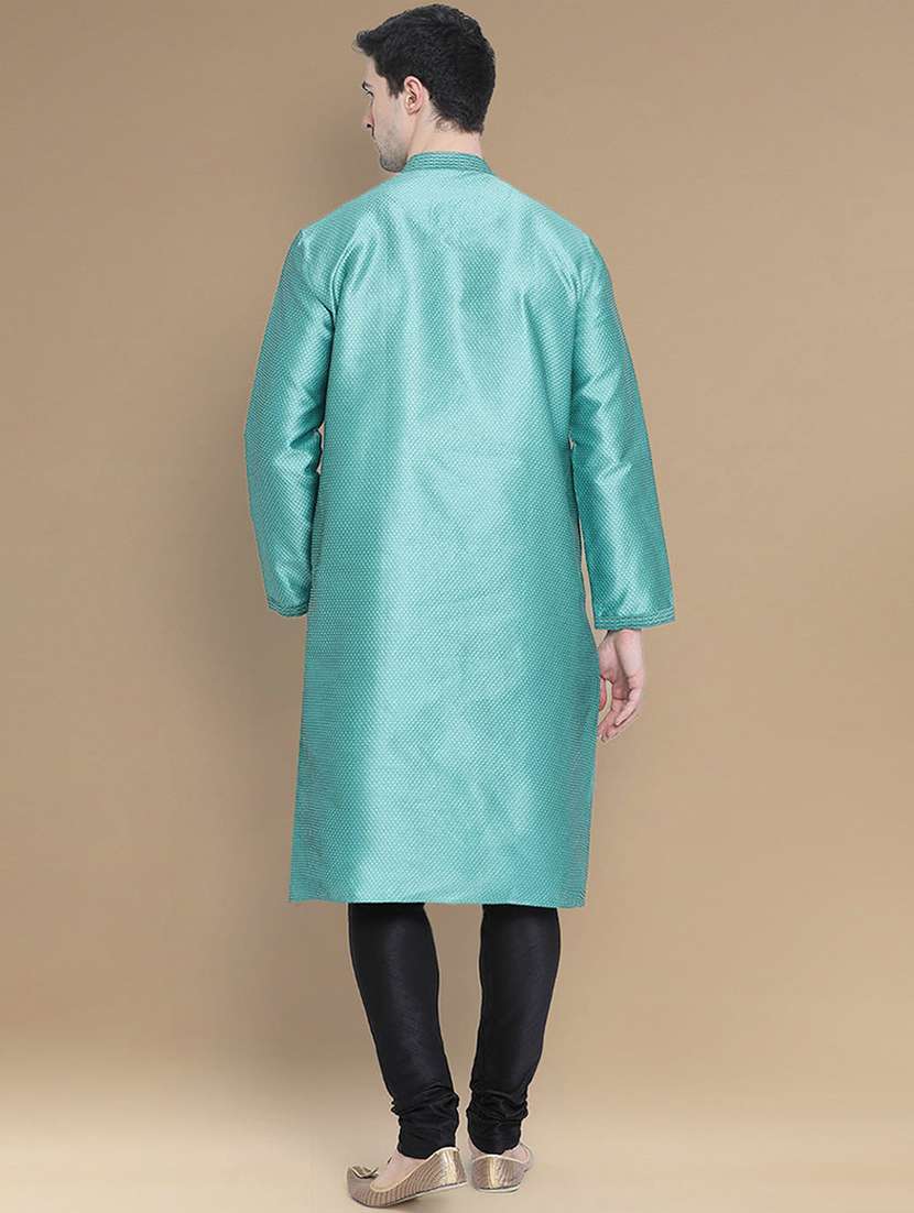 men self design kurta and churidar set - 22375407 -  Standard Image - 3